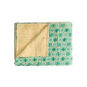 Taj Hotel Home Decor Kantha Cotton Throw | 1-Piece | Multicolor | 50"x70"